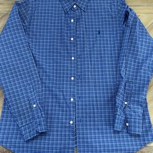 Ralph Lauren Polo Blue Plaid Button Down Shirt
